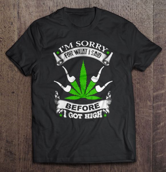 

men t shirt i m sorry for what i said before got high women t-shirt