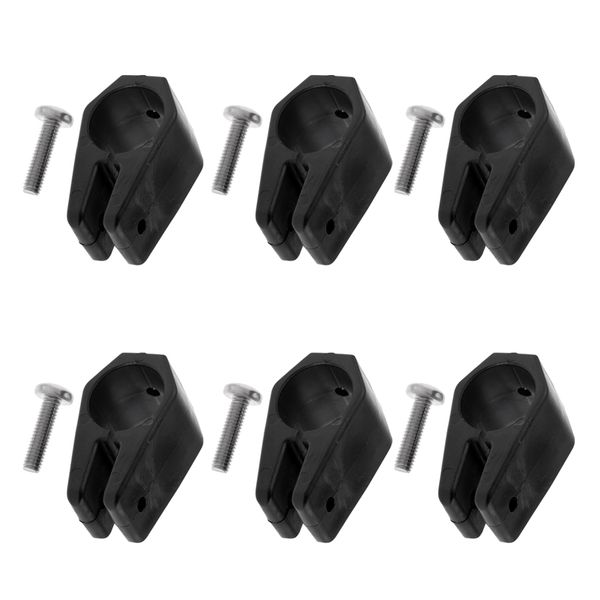 

6pcs bimini fitting black nylon jaw slide for 1'' (25mm) od tube marine/boat