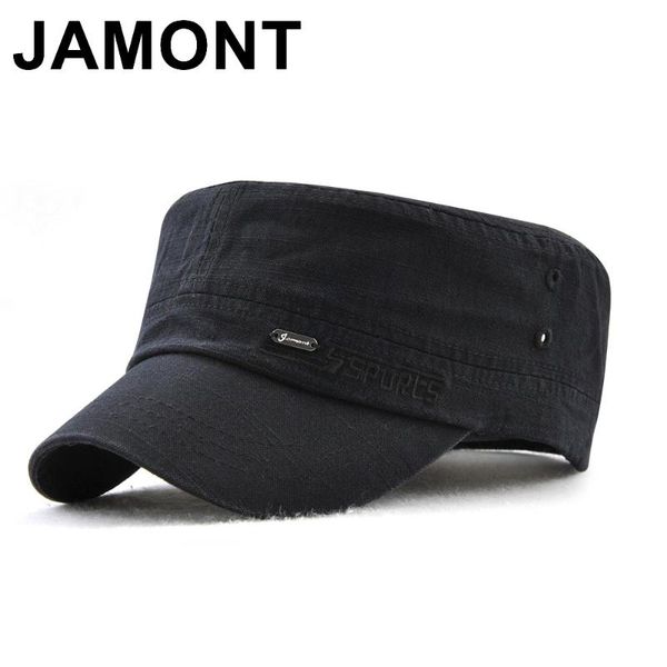 

wide brim hats jamont style cadet army cap men women pure color washed cotton flat summer autumn adjustable chapeau visor hat, Blue;gray