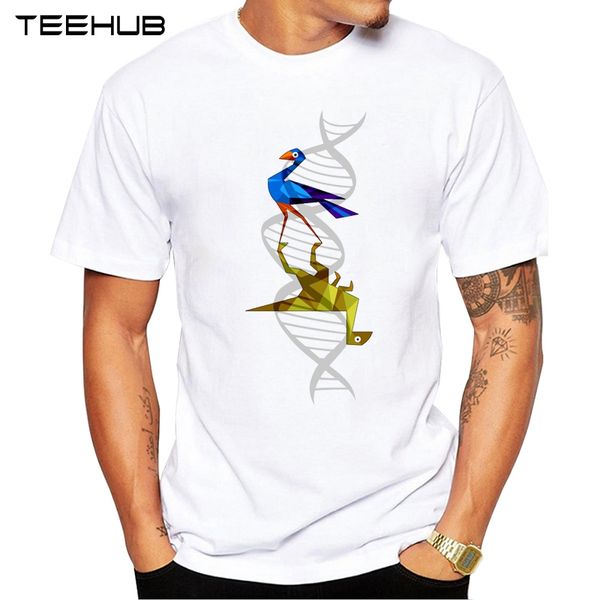 

new arrivals 2019 teehub cool men's fashion dna design t-shirt short sleeve o-neck hipster tee