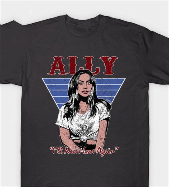 

retro ally a star is born t-shirt black cotton full size harajuku tee shirt