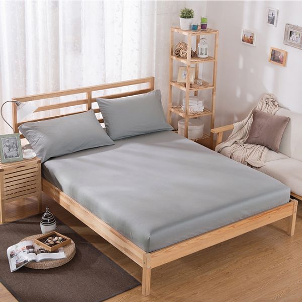 

ihad solid color soft mattress cover bed no pilling shrink-proof mattress protector fitted bed sheet bedding cove