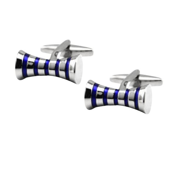 

мужская эмаль полосатого cufflink формальный бизнес твердых медь запонка ювелирные изделия, Silver