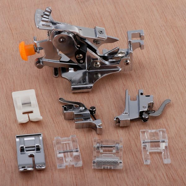 

8pcs/set ruffler and presser foot feet for domestic sewing machines, Black