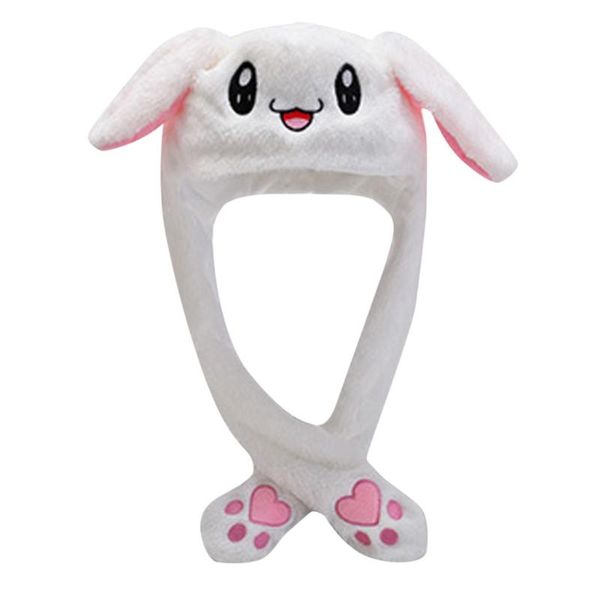 

beanie/skull caps 2021 funny cartoon hats moving ears toy hat airbag kawaii for girls cap kids plush christmas gift, Blue;gray