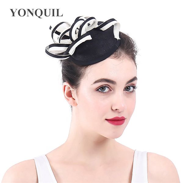 

cocktail hats fascinator hat for lady wedding red pillbox hat with loops summer fedora for women hair accessories church paert hats syf334, Slivery;golden
