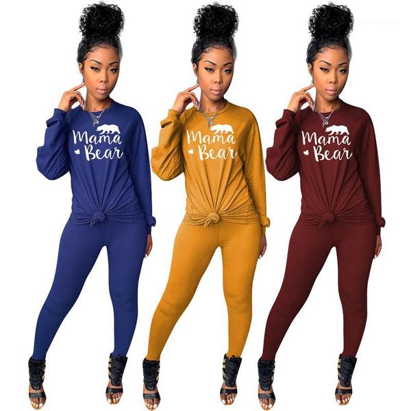

women tracksuits fashion women two piece pants casual solid color letter printed long sleeve two piece set, White