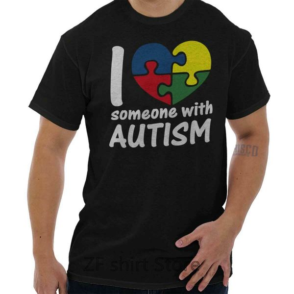 

heart love autism support men t shirt tee awareness inspirational tee women funny shirts short sleeve basic t-shirt