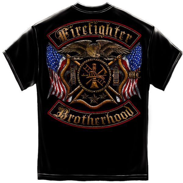 

new firefighter fireman brotherhood t shirt licensed shirt