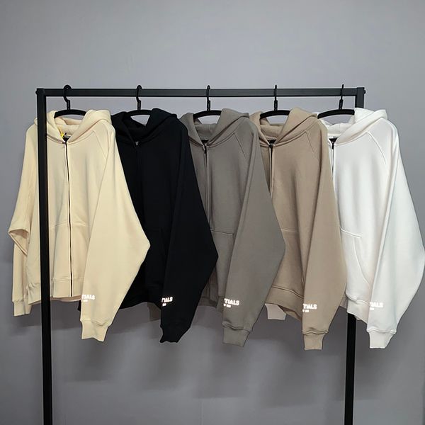 

sweater new hooded god zipper fear fog20ss double of reflective cardigan men trendy line essentials mjqab, Black