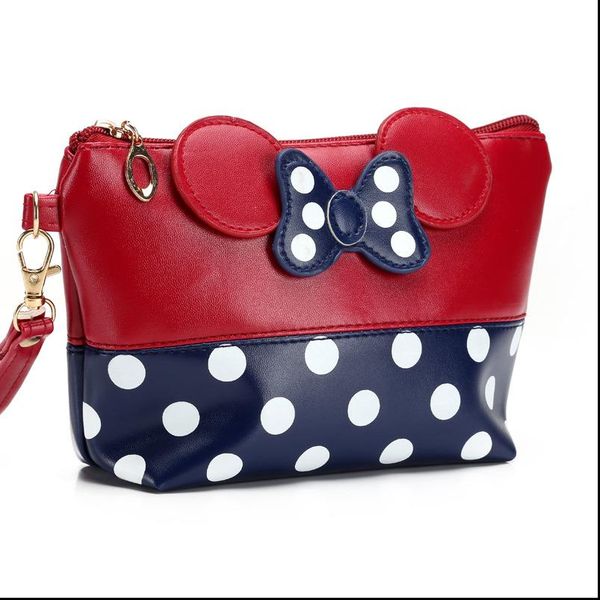 

путешествия косметическая сумка мультфильм лук макияж чехол женщины молния рука удержание макияж сумочка организатор сочетание чехол туалетн