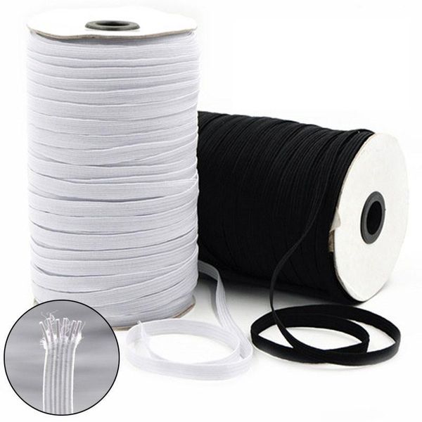 200 jardas 3 / 5mm tecido plana de malha elástica elástica costura cabo elástico elástico faixa de costura corda para costura diy