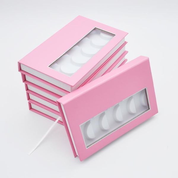 

false eyelashes wholesale 5pairs of eyelash packaging box lash book custom your private logo fake 3d mink lashes strip packing case empty