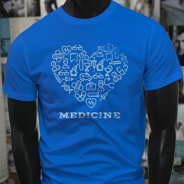 

love medicine white student teach professor meds mens blue t-shirt