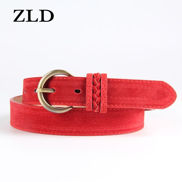 

zld fashion women ladies casual leisure no hole leather female belt metal buckle black strap belt for women luxury, Black;brown