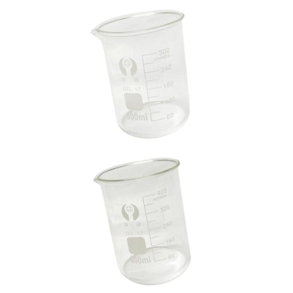 

300ml 400ml beaker borosilicate glass low form graduated lab glassware