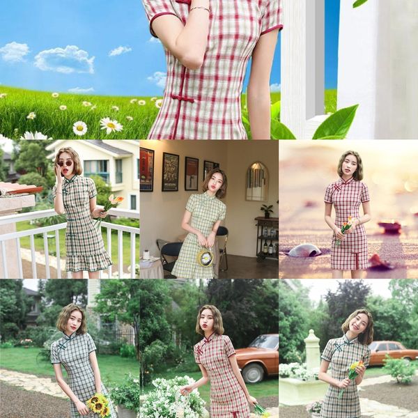 

improved cotton and lin dress cheongsamcotton and linen cheongsamen cheongsam improved cheongsam dress for young girls in 2020 qhu5p, Black;gray