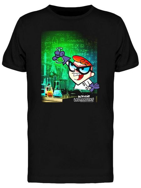 

dexter laboratory cartoon secret lab men black t-shirt cotton new funny tee shirt