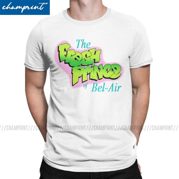 

the fresh prince of bel-air logo t-shirt for men leisure cotton tee shirt round neck short sleeve t shirt new arrival clothing