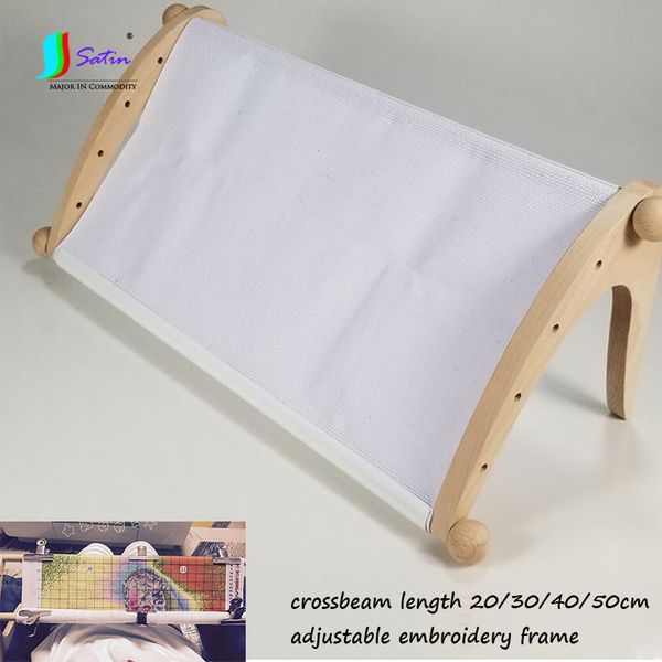 

sewing notions & tools home diy embroidery cross-stitch tool adjustable crossbeam length 20/30/40/50cm wooden frame a0244l, Black