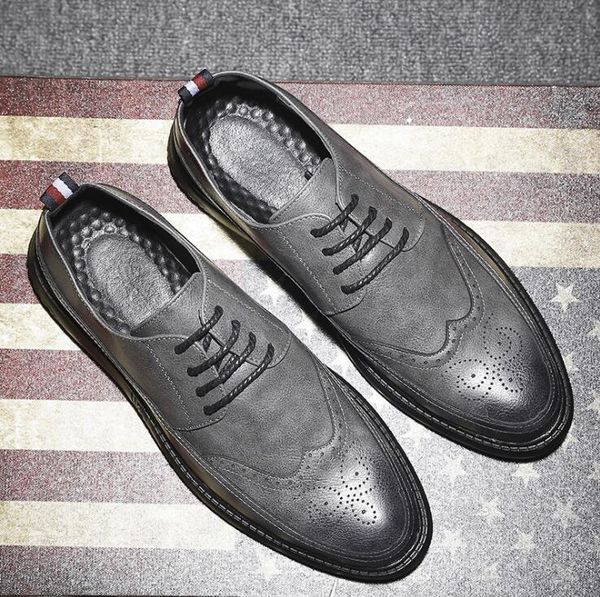 

fashion 2020 men formal shoes leather black office business driving oxford for men brogues elegant wedding mens pointed toe dress shoes