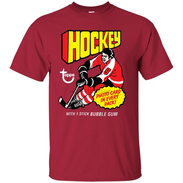 

s retro hockey wax pack sports 1976-77 card t-shirt