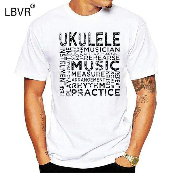 

men tshirt ukulele typography slim fit t shirt printed t-shirt tees top