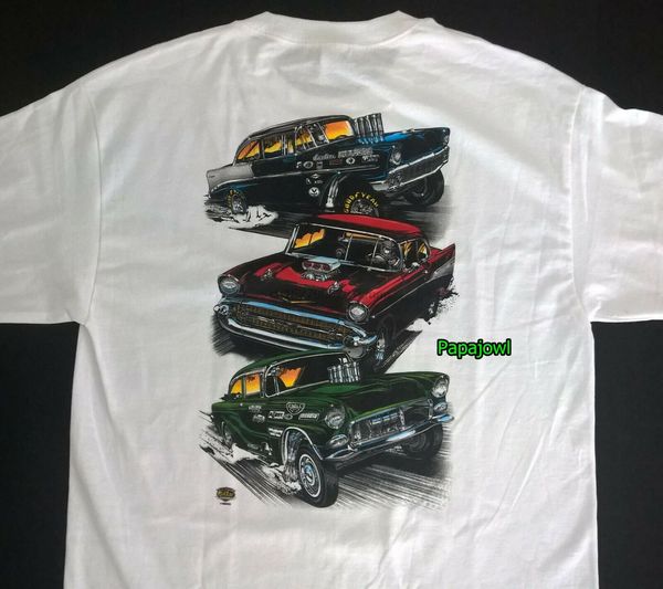 

m size medium new chevrolet t-shirt 55 56 57 chevy street show drag racing