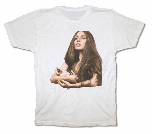 

lady gaga cradle pic artpop white t shirt new harajuku hip hop tee shirt