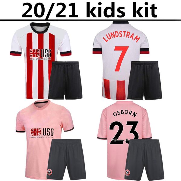

20 21 mousset sheffield kids kit soccer jerseys mcburnie united 2020 2021 lundstram fleck football shirt norwood jersey, Black;yellow