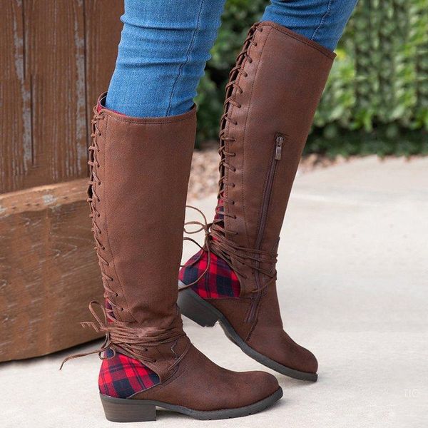 

women boots pu leather zipper retro casual womans booties gladiator low heel shoes ladies fashion botas mujer invierno tw489, Black