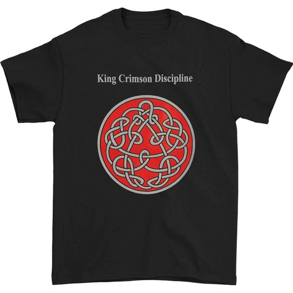 

king crimson men's discipline black t-shirt small black rockabilia 888700552872 casual printing tee shirt
