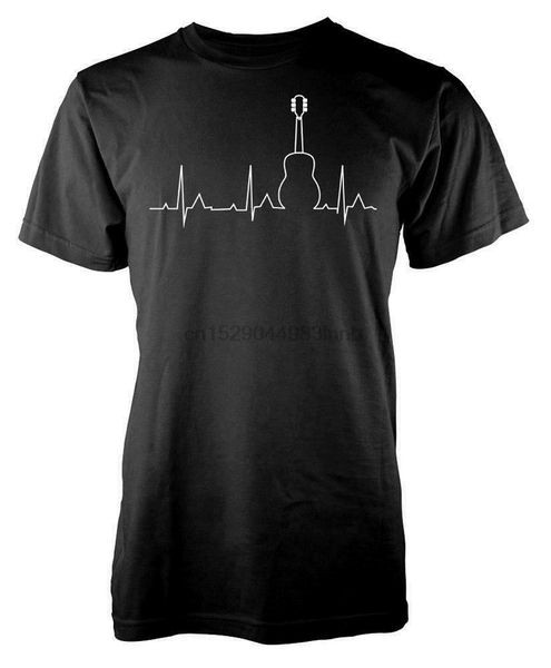 

heartbeat guitar bass music t shirt retro tee shirt