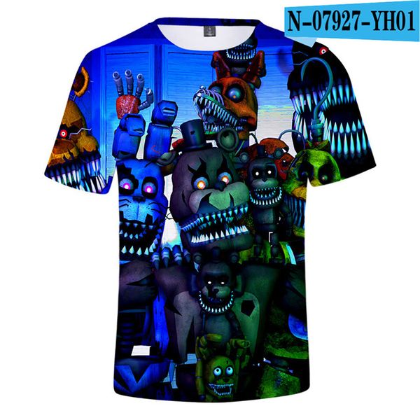

fnaf boy fnaf five nights at freddy's summer anime 3d print shirts oversized plus size comics men clothing