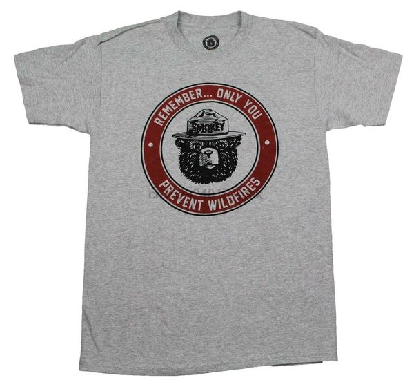 

смоки медведь рубашка men only you предотвратить пожары graphic t-shirt new tee