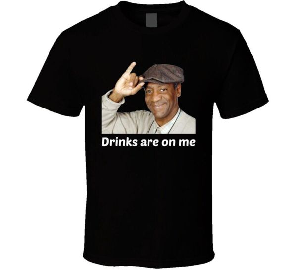 

bill cosby drinks are on me funny t shirt novelty gift clothing party tee top