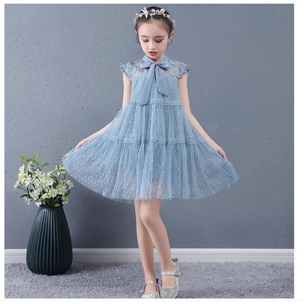 

sleeveless gauze princess dress 0922, Red;yellow