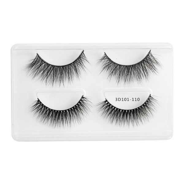 

false eyelashes easy to use 2 pairs of two 3d with soft long curly and warped many layer x0312