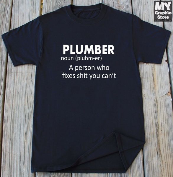 

plumber t-shirt christmas gift funny plumber shirt gift for plumberprint t shirt 2019 fashiononeck cotton casual o neck
