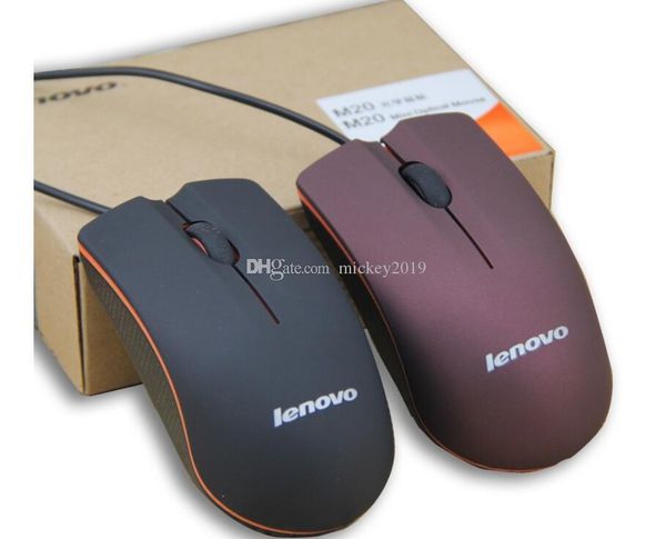 

lenovo m20 mini wired 3d optical usb gaming mouse mice for computer lapgame mouse with retail box ing
