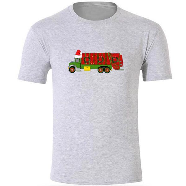 

graphic garbage truck christmas trash truck christmas mens tshirt cotton o neck cool t shirt for men women size s-3xl hiphop