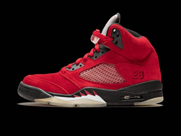 

new release 5 raging bulls men basketball shoes 5s red/black sports sneaker dd0587-600 with box us 7-13
