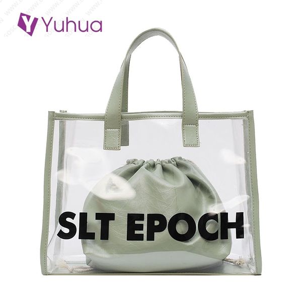 

2020 new handbags, trend composite woman bag, casual transparent korean version shoulder bag, fashion women messenger bag