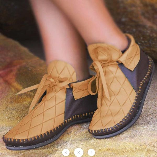 

boots booties woman lace ankle suede stitching flat heel short arch support comfortable soft bottom botas de mujer, Black