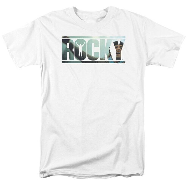 

rocky t shirt men women logo with p white tee shirt new funny