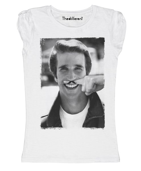

новые женщины t-shirt blaze смешной fonzie уса finger идея подарок (1