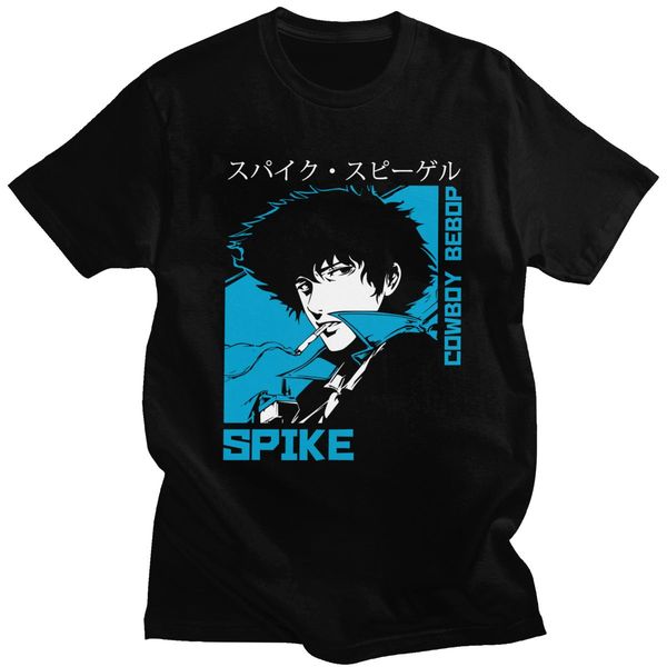 

classic 90s anime cowboy bebop t-shirt men short sleeve spike spiegel graphic t shirt pure cotton manga tee clothing gift