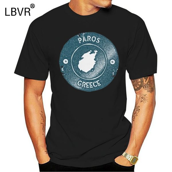 

paros grunge map, greece men's tee -image by new cool tee shirt