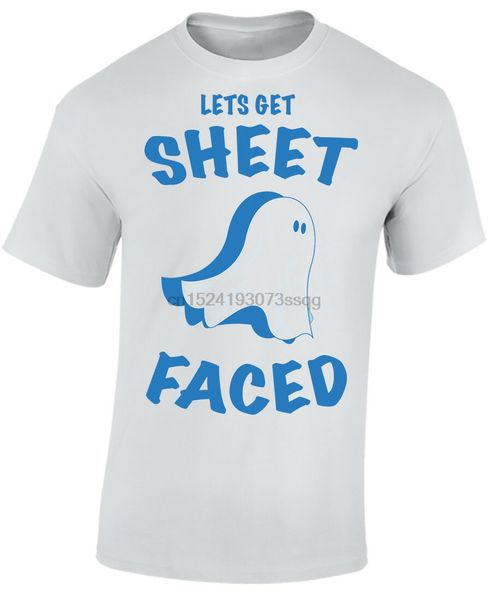 

lets get sheet faced funny mens ghost t-shirt