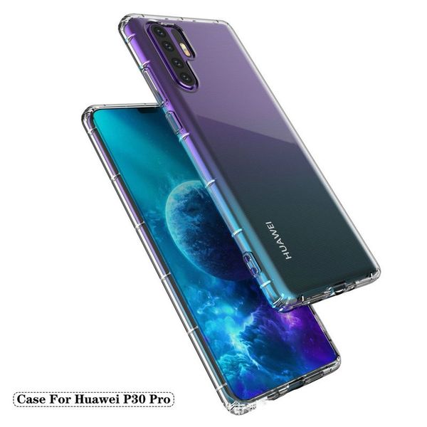 

100pcs/lot for huawei p30 pro high clear air cushion air pressure shockproof tpu gel case